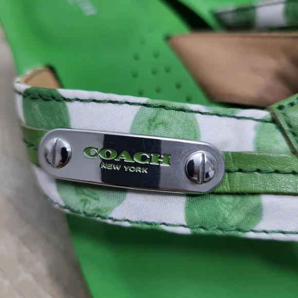 Coach Brand. Jade Print Dot Wedges. Womens Size 8.5 - Picture 14 of 14